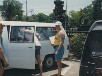 IDN Bali 1990OCT WRLFC WGT 063  Darkie was the "Great White Hunter" on the trip. He could sniff out a carton of piss from the next post code. : 1990, 1990 World Grog Tour, Asia, Bali, Date, Indonesia, Month, October, Places, Rugby League, Sports, Wests Rugby League Football Club, Year